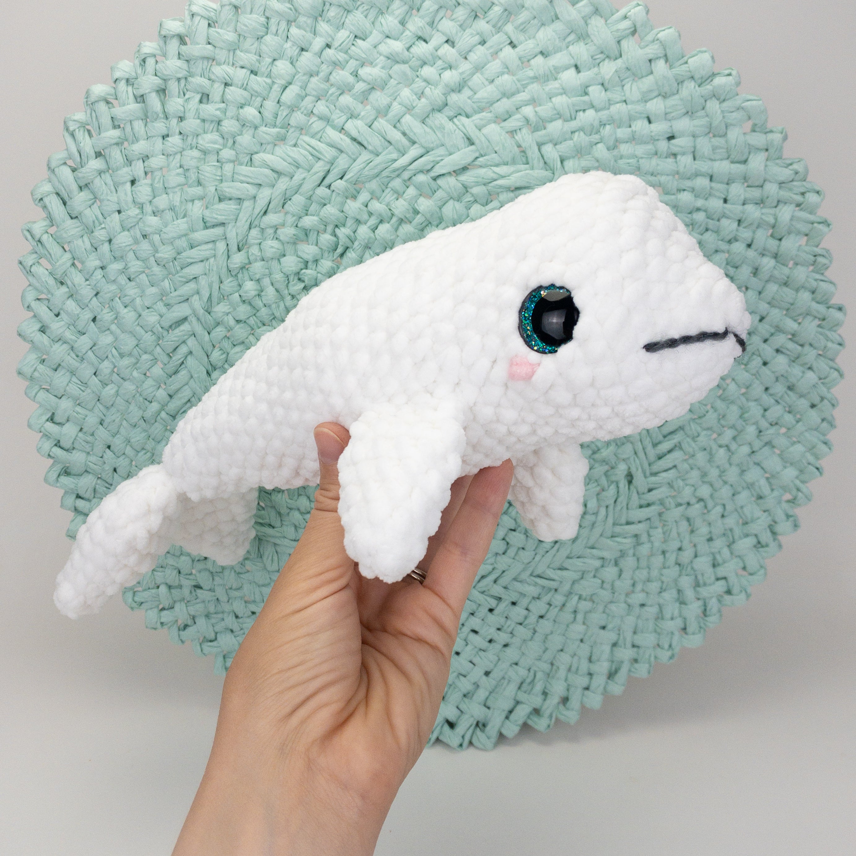 Plush Belinda the Beluga Whale Theresas Crochet Shop