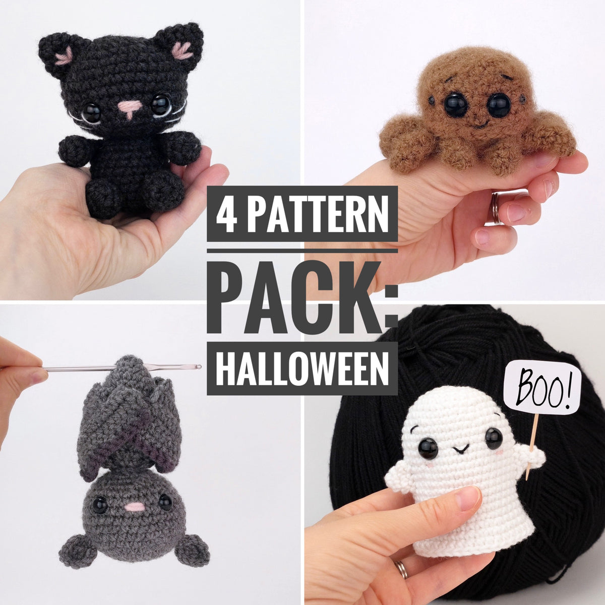 4 Halloween Patterns - Pattern Pack – Theresas Crochet Shop