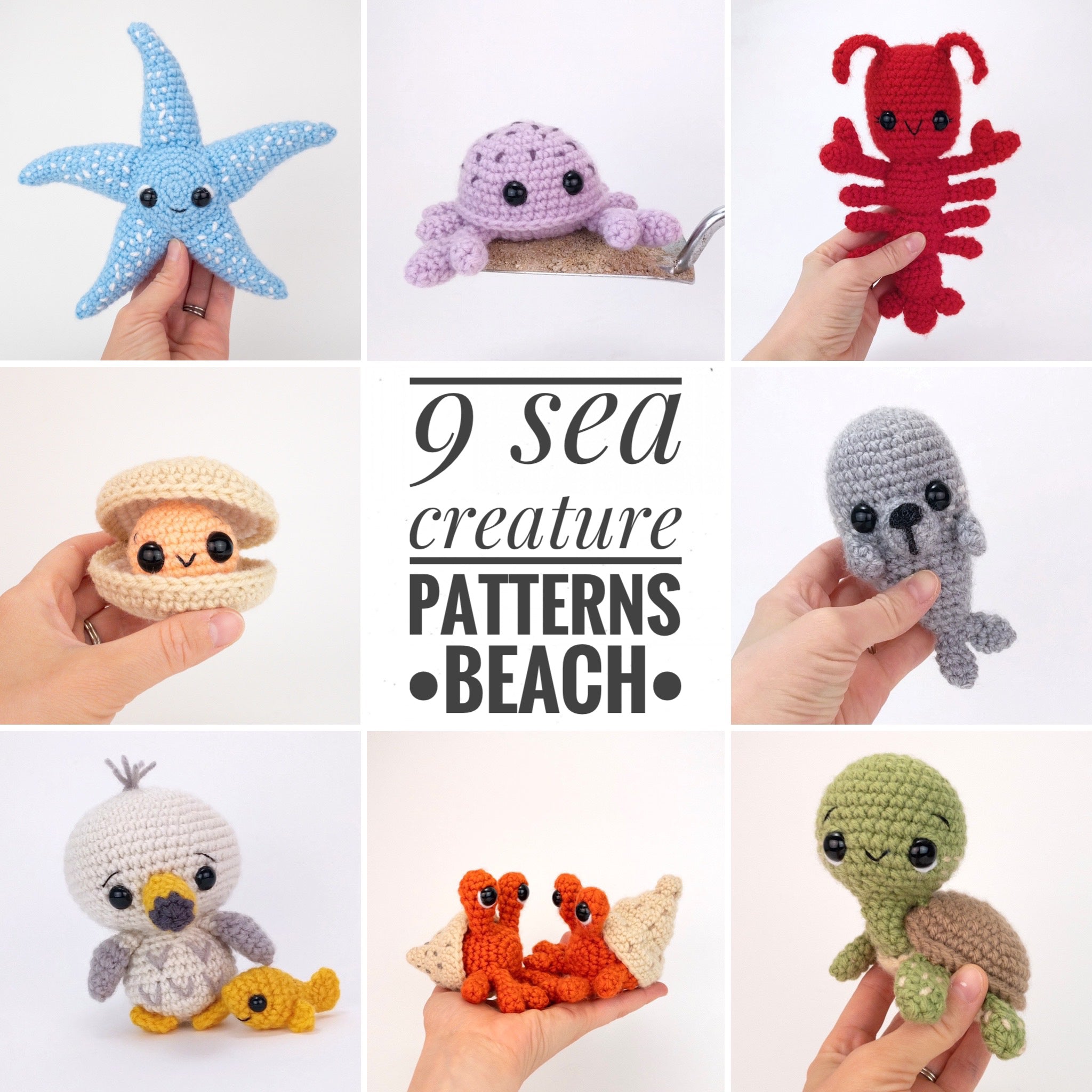 Crochet Pins, Seaside Squirrel